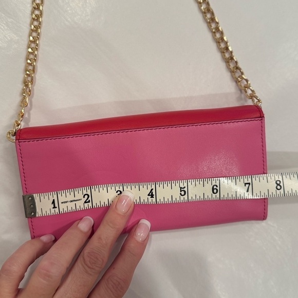Salvatore Ferragamo beautiful pink & red clutch, wallet, handbag - Picture 4 of 11